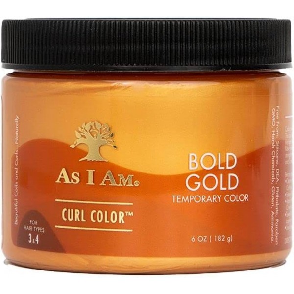 Gel colorant cu efect temporar, Auriu intens (Bold Gold), As I Am, 182g Gel colorant cu efect temporar, Auriu intens (Bold Gold), As I Am, 182g